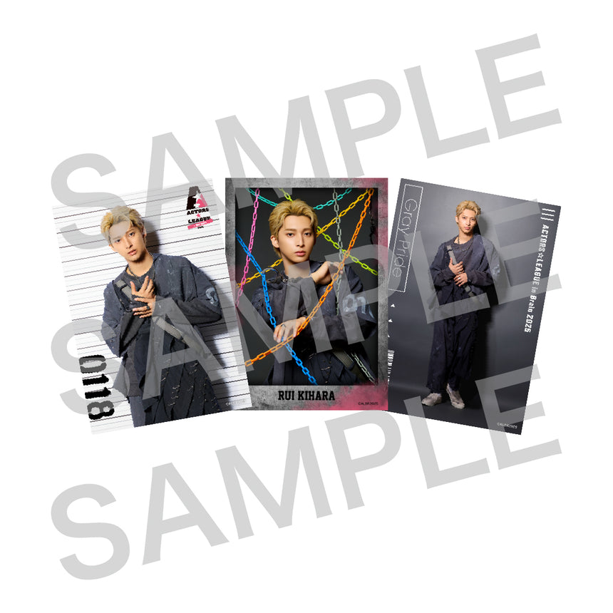 『ACTORS☆LEAGUE in Brain 2025』ブロマイド3枚セット Gray Pride