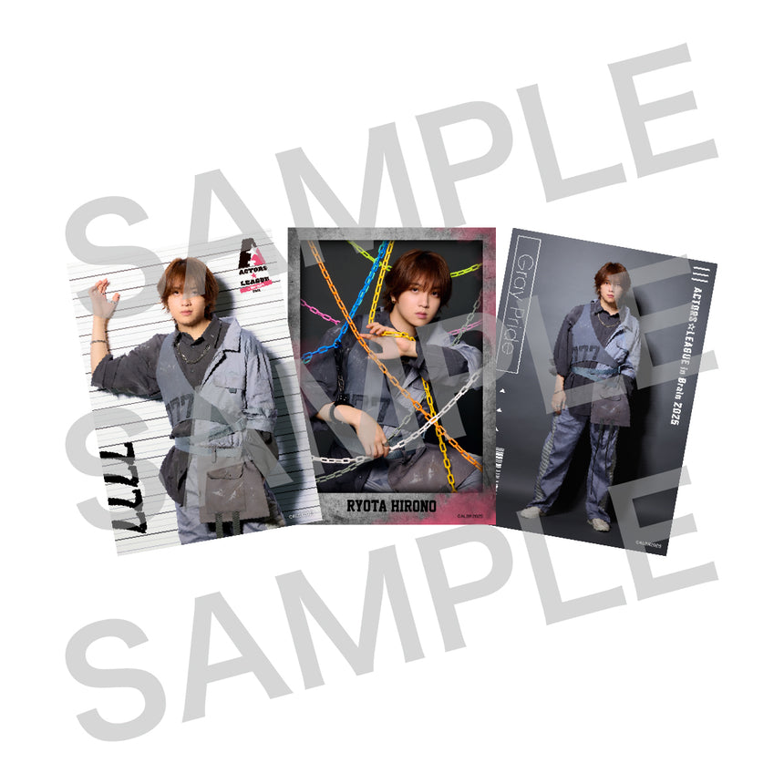 『ACTORS☆LEAGUE in Brain 2025』ブロマイド3枚セット Gray Pride