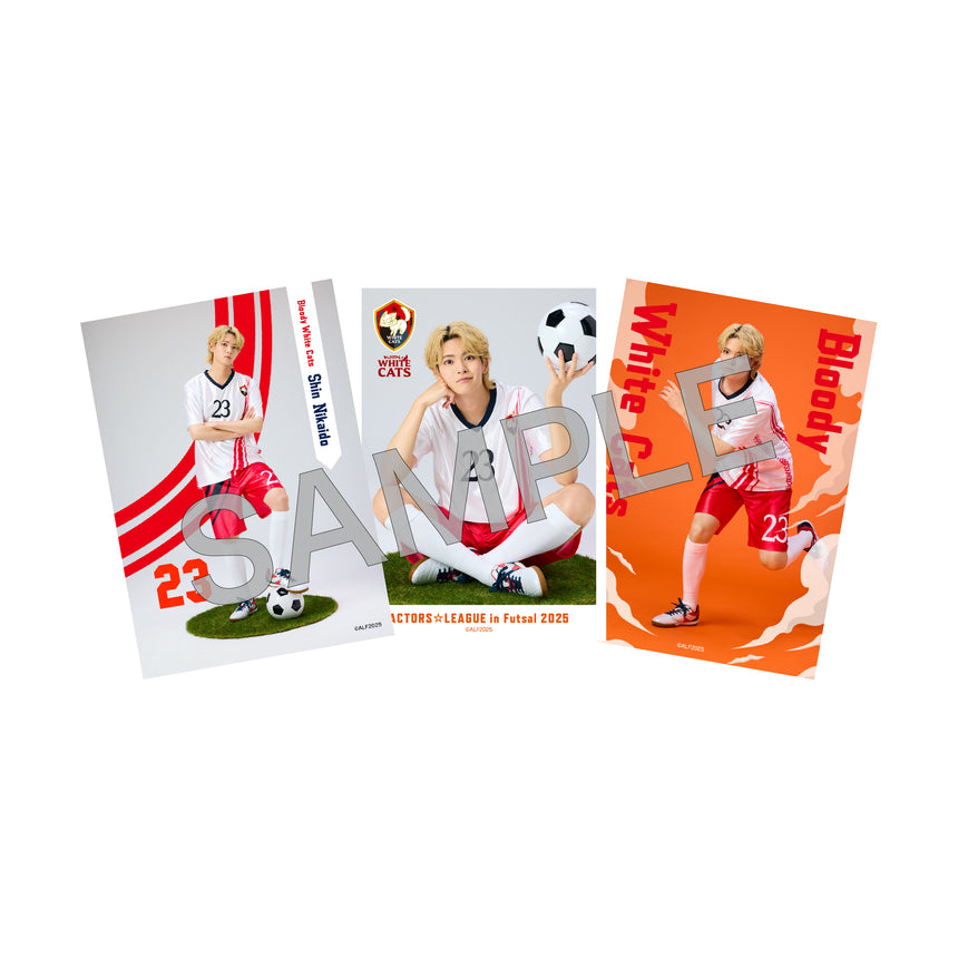 『ACTORS☆LEAGUE in Futsal 2025』ブロマイド3枚セット Bloody White Cats