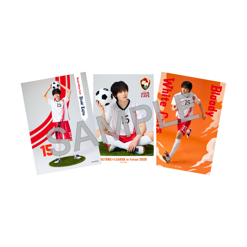 『ACTORS☆LEAGUE in Futsal 2025』ブロマイド3枚セット Bloody White Cats