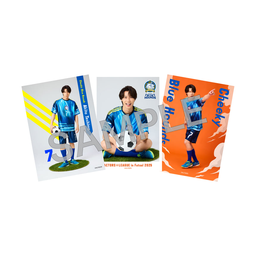 『ACTORS☆LEAGUE in Futsal 2025』ブロマイド3枚セット Cheeky Blue Hounds