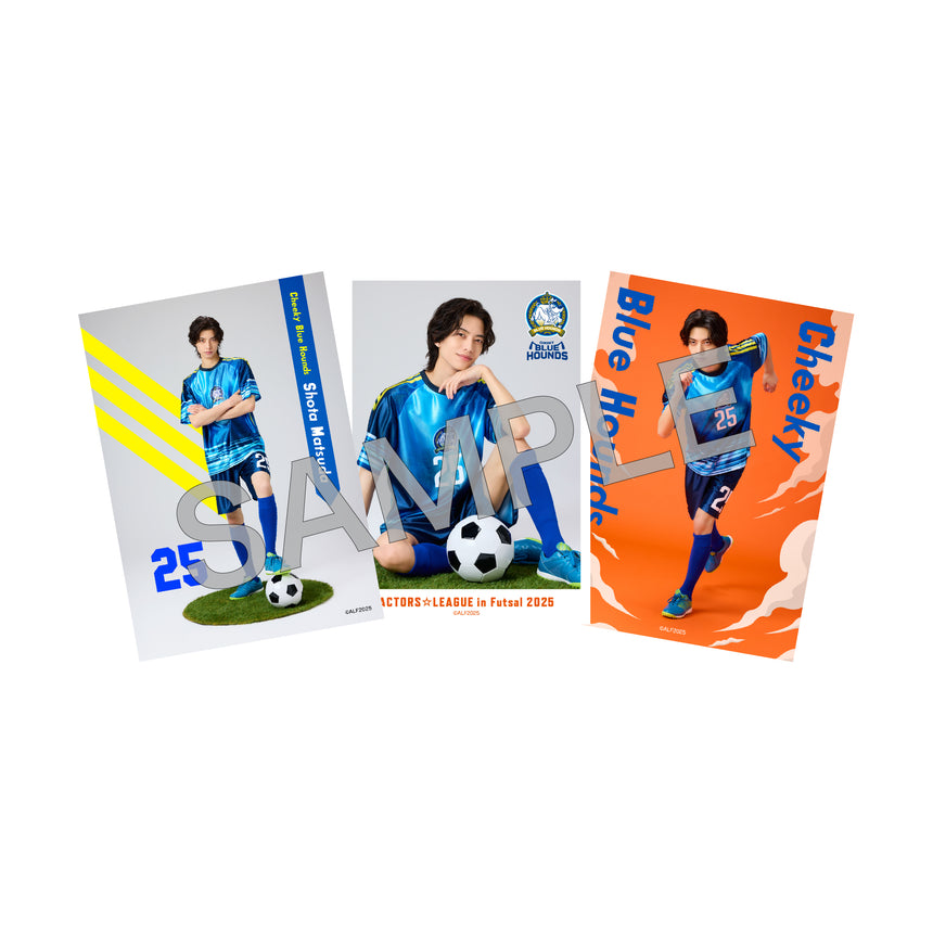 『ACTORS☆LEAGUE in Futsal 2025』ブロマイド3枚セット Cheeky Blue Hounds