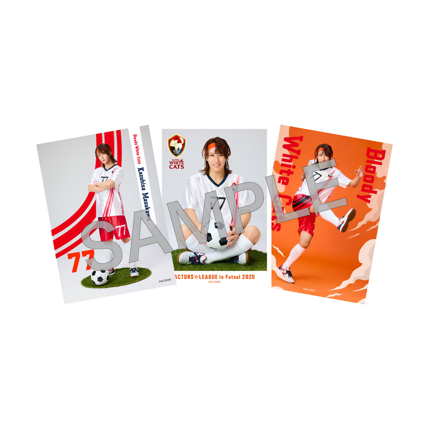 『ACTORS☆LEAGUE in Futsal 2025』ブロマイド３枚セット Bloody White Cats